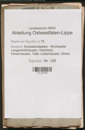 Verschiedene Pfarreieinkünfte (v.a. Forderungen)