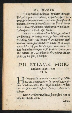 Pii Etiamsi Mortui fuerint vivent. Cap. IIII.