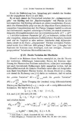 § 121. Zweite Variation der Oberfläche