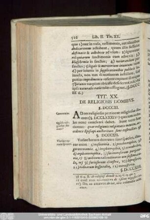 Tit. XX. De Religiosis Domibus.