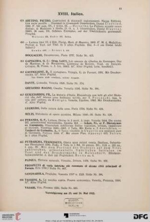XVIII. Italien (Nr. 459-466)