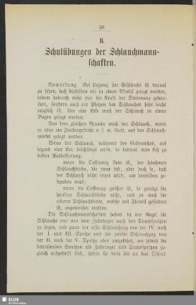 B. [D.] Schulübungen der Schlauchmannschaften