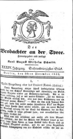 46. Stueck, 16. November 1835