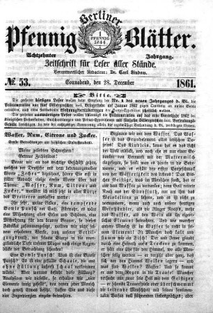 No. 53, Sonnabend, den 28. December