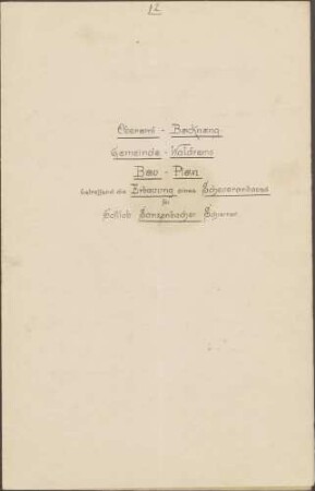 Sanzenbacher, Gottlob, Schreiner Anbau an die Scheuer