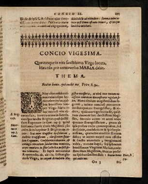293-305, Concio Vigesima