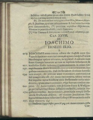 Caput XXVIII. De Joachimo Ernesti Filio