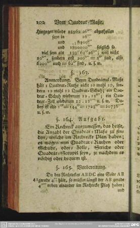 Ausmessung der Rechtecke