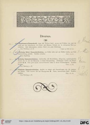 Diverses (Nr. 356a-358)