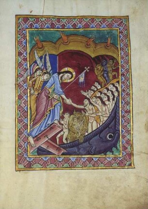 Albani-Psalter & Psalter der Christina von Markyate — S. 49 - Höllenfahrt Christi