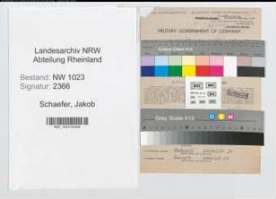 Entnazifizierung Jakob Schaefer , geb. 18.04.1899 (Postsekretaer)