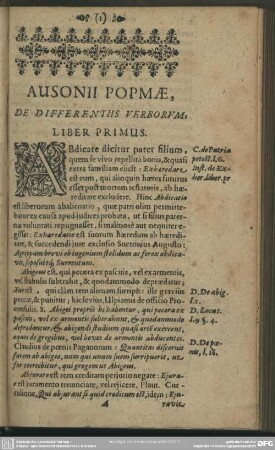 Ausonii Popmae, De Differentiis Verborum