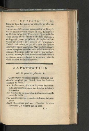 Explication de la seconde planche I.
