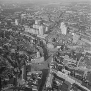 Bebauung um den Anger in Erfurt : Blickrichtung Nordosten