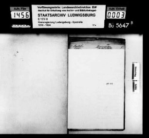 Kommunsachen: Stiftungswesen (Liegenschaften), Oberamt Maulbronn