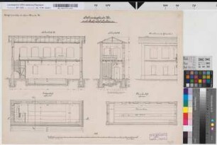 Stellwerksgebäude "Wt" auf Bahnhof Haltern: Grundrisse, Ansicht, Schnitte, M. 1:50 Hgs