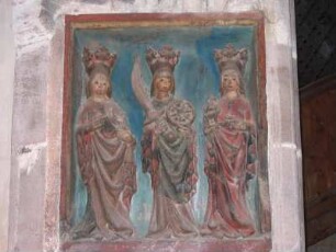 Die Heiligen Barbara, Katharina und Agnes