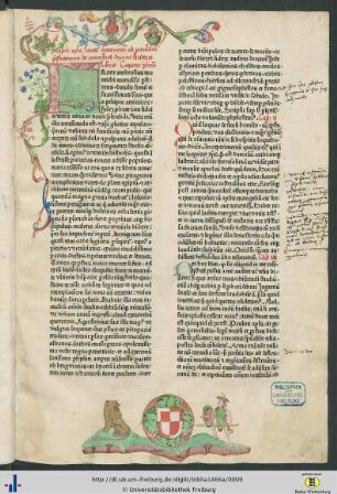 Epistola sancti iheronimi ad paulinum presbyterum de omnibus divine historie libris mit handschriftlichen Eintragungen