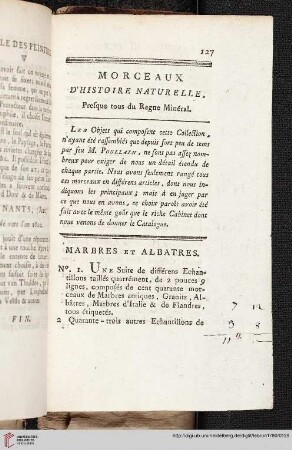 Morceaux d'histoire naturelle