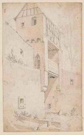 Stadtansicht mit Turmhäuschen