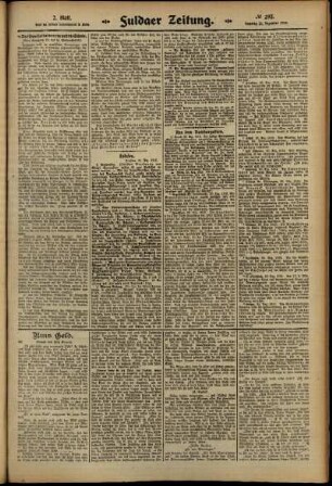 Zweite Ausgabe vom Samstag, den 21. Dezember 1912.