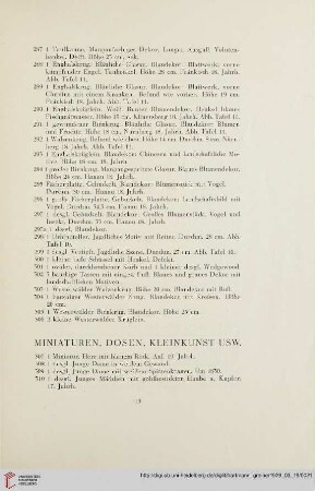 Miniaturen, Dosen, Kleinkunst usw. (Nr.307-337a)