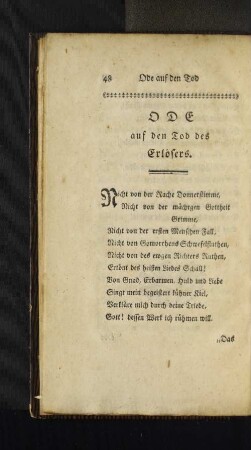 Ode auf den Tod des Erlösers.