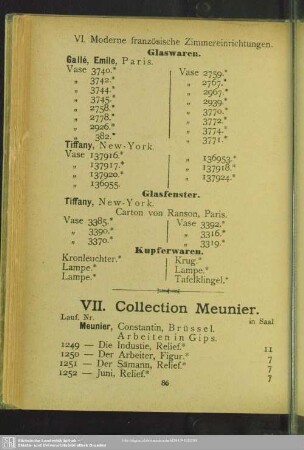 VII. Collection Meunier