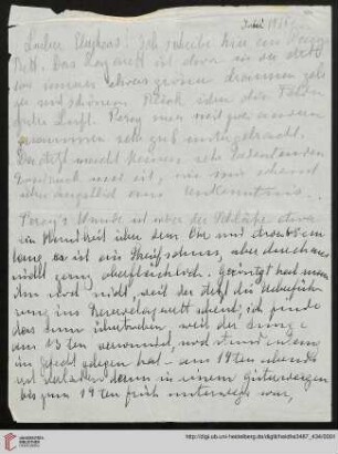 Heid. Hs. 3487,434: Brief von Marie Luise Gothein an Eberhard Gothein
