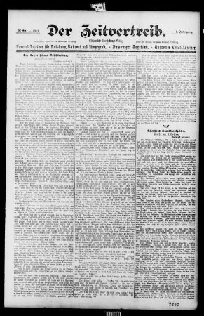 Der Zeitvertreib. 1901-1903