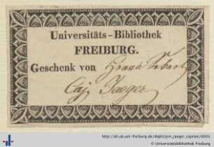 [Provenienz]: Jäger, Cajetan
