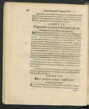 Caput VII. Ratio propinquitatis explicatur ex Scriptura sacra.