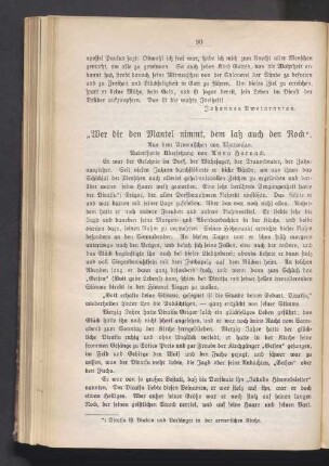 "Wer dir den Mantel nimmt, dem laß auch den Rock"