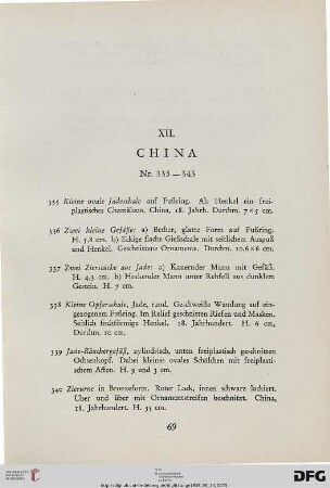 XII. China (Nr. 335-343)