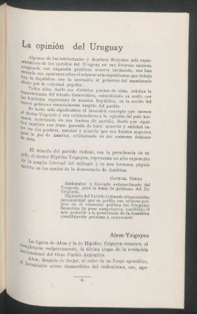 La opinión del Uruguay