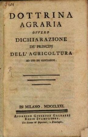 Dottrina Agraria