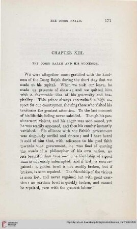 Chapter XIII: The Coorg Rajah and His Successor