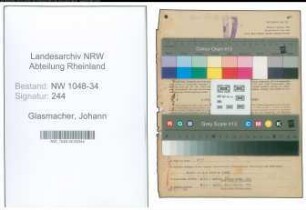 Entnazifizierung Johann Glasmacher , geb. 07.02.1896 (Apotheker)