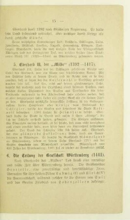 5. Eberhard III, der "Milde" (1392-1417)