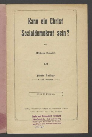 Kann ein Christ Sozialdemokrat sein?