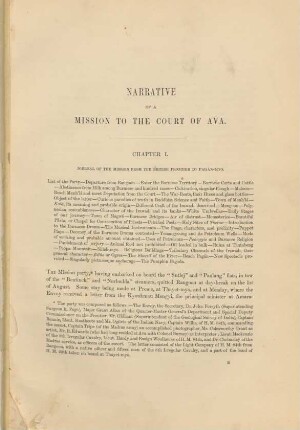 Chapter I. Journal of the mission from the British frontier to Pagán-Myo