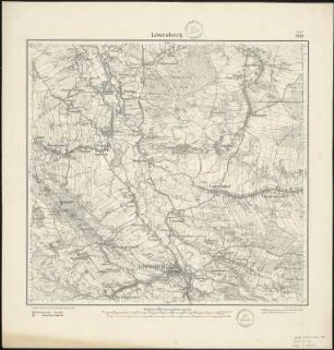 Meßtischblatt 2819 : Löwenberg, 1888 : Löwenberg. - Aufn. 1886. - 1:25000. - [Berlin]: Reichsamt für Landesaufnahme, 1888. - 1 Kt.