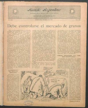 Debe controlarse el mercado de granos