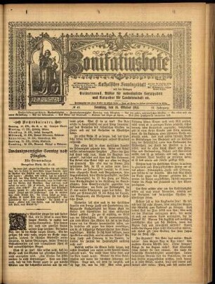 Erste Ausgabe vom Sonntag, den 16. Oktober 1910.