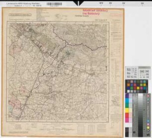 Katasteramt Tecklenburg  Kreis Tecklenburg, Meßtischblatt Lengerich 3813, Farbige Einzeichnung mit Namensliste