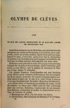 Olympe de Clèves par Alexandre Dumas. 3