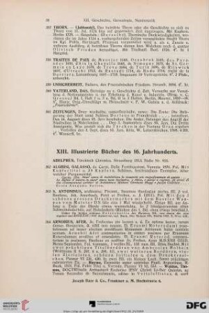 XIII. Illustrierte Bücher des 16. Jahrhunderts (Nr. 362-402)