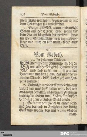 Vom Gebeth.