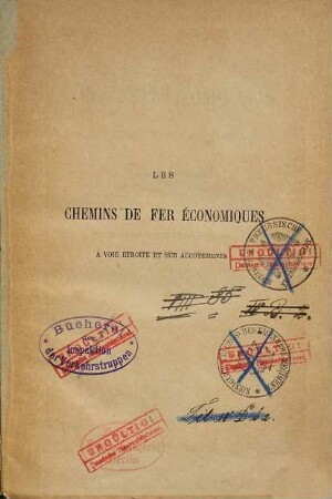 Les chemins de fer économiques a voie étroite et sur accotements par Léon Bourgeois