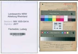 Entnazifizierung Ludwig Fischedick , geb. 17.11.1902 (Polizist)